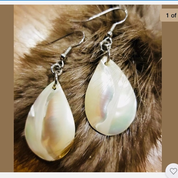 Teardrop Nautilus Shell 🐚 Earring - Picture 1 of 3
